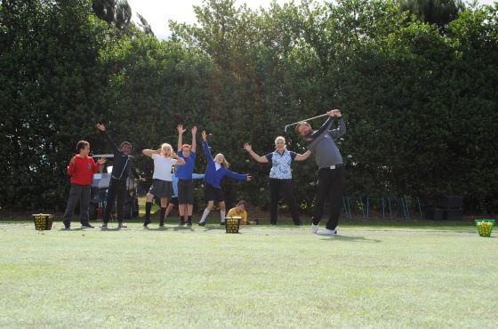 Juniors having fun at Leeds Golf Centre